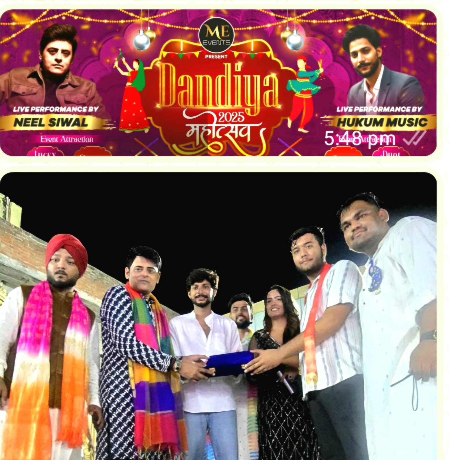 Neel and Hukum reached Jaipur's Dandiya Festival and prayed at the feet of the Mother Goddess.